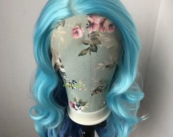 Realistic Blue Wig Etsy