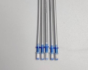 Set of 5 or 10 silver pens ideal marking on fabric or leather