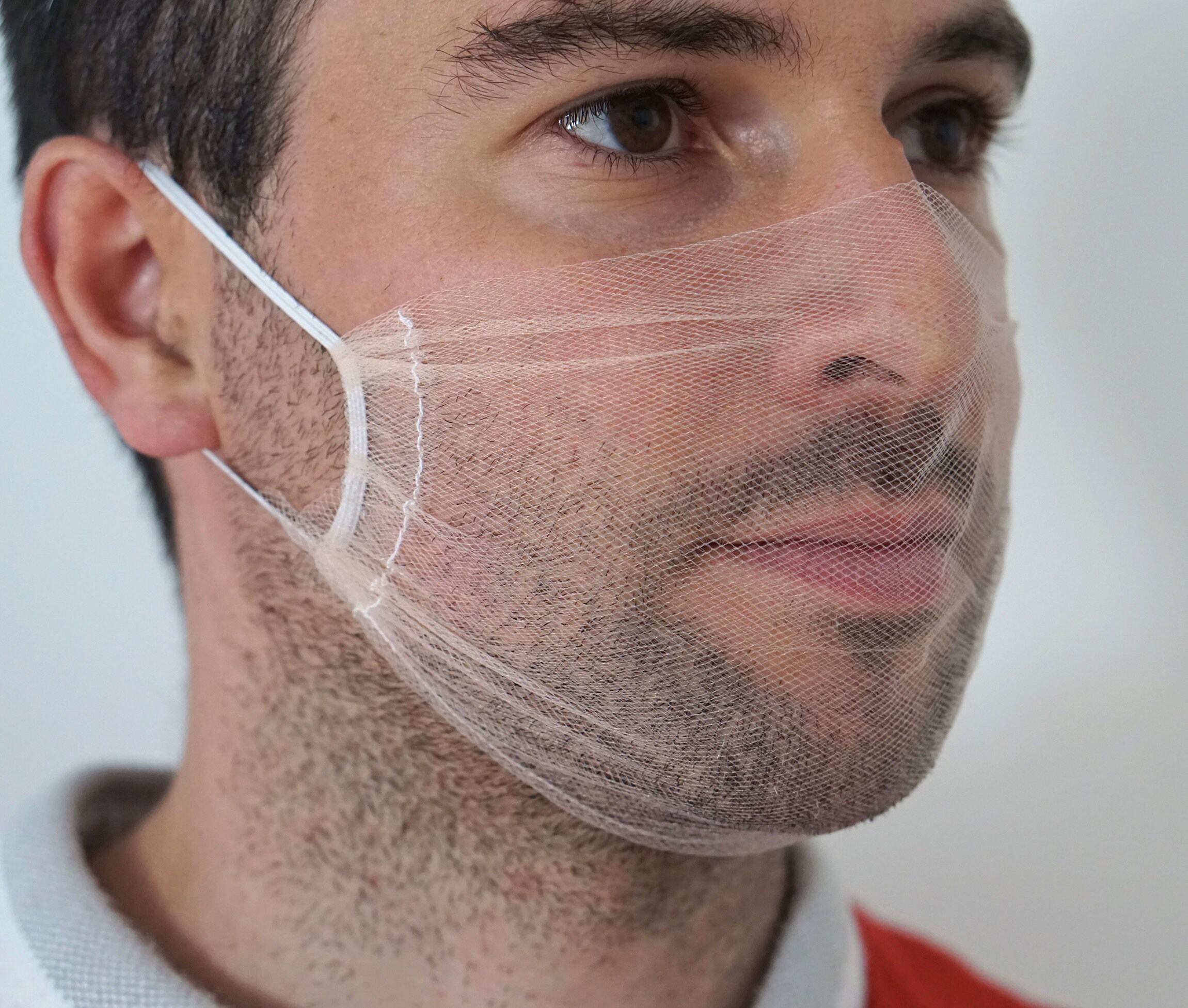 White Mesh face mask breathable lightweight light See Through Etsy