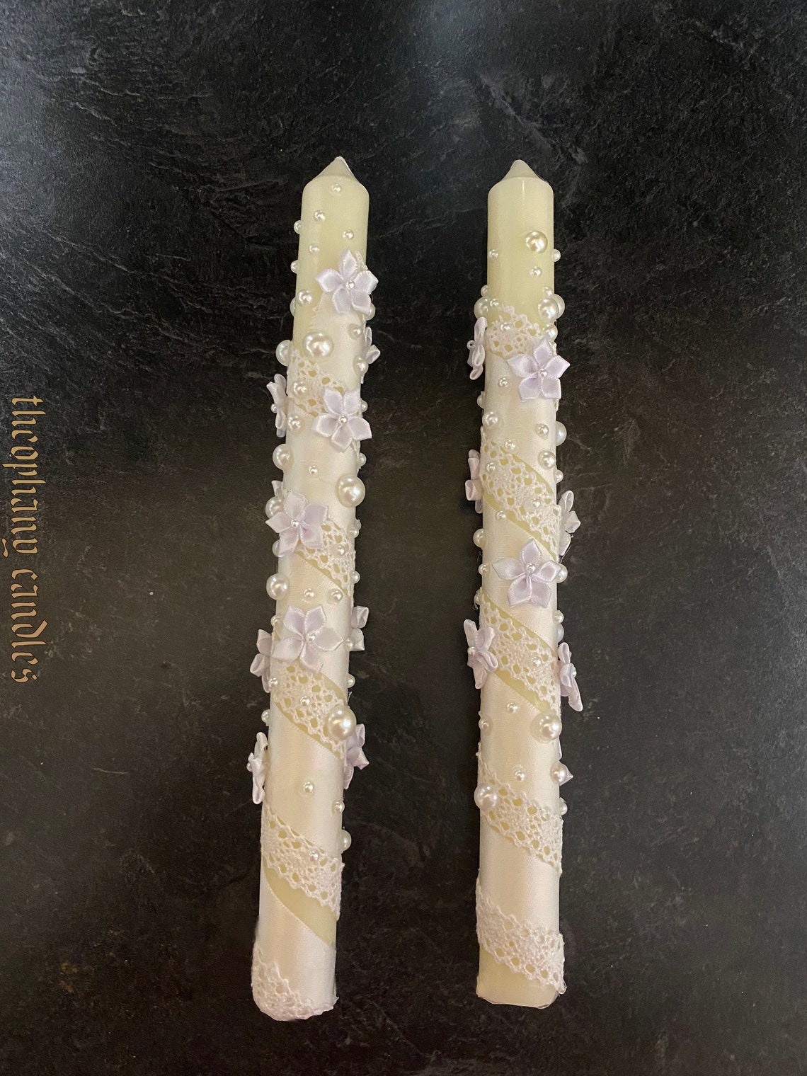 Orthodox christian wedding candles 2 greek russian lampáda Etsy