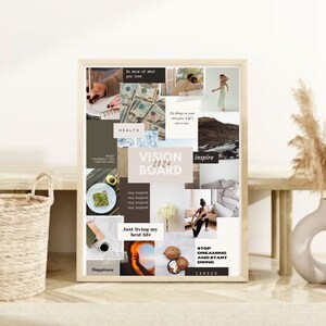 Kit Vision Board et cahier d'exercices de cartographie, kit de manifestation pour la loi de l'attraction, idées de tableau de bord, tableau de vision numérique pour fixer des objectifs