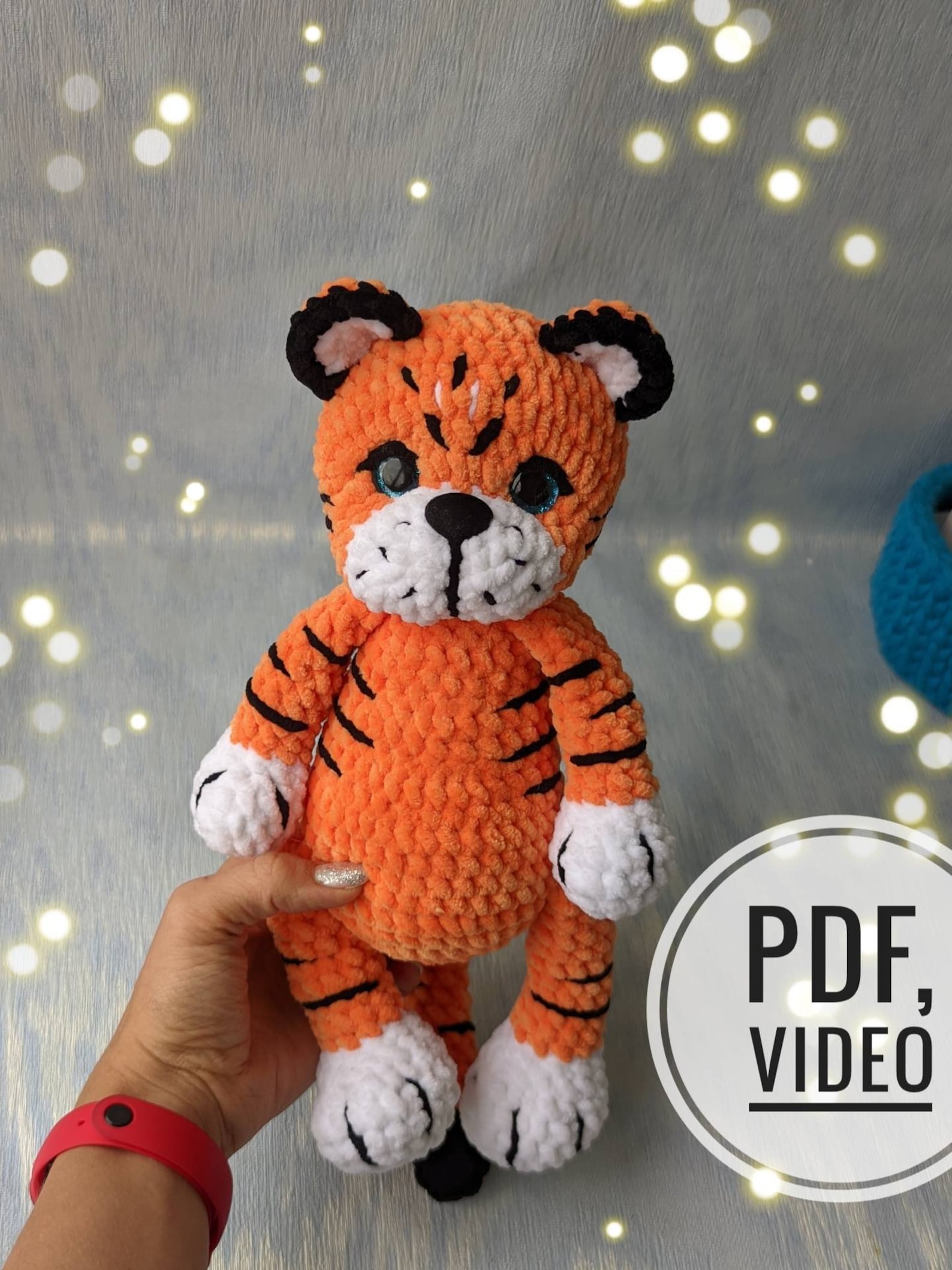 Tiger Crochet Pattern PDF English Plush Stuffed Tiger - Etsy UK