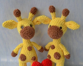 Stuffed animal Giraffe toy for kids, Baby Giraffe doll for baby, Crochet giraffe plush animals giraffe plush doll Birthday gift for child