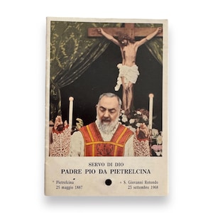 Padre Pio Holy Card - St. Pio vintage Prayer Card