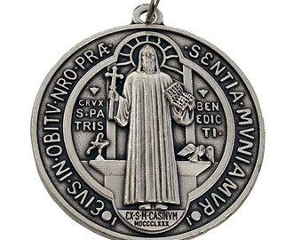 Médaille Saint-Benoît 2,5 cm - Pendentif catholique - Exorcisme - San Benito