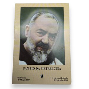 Padre Pio Holy Card St. Pio Vintage Prayer Card for Devotion | Catholic Religious Gift | Inspirational Saint Keepsake Prayer Card