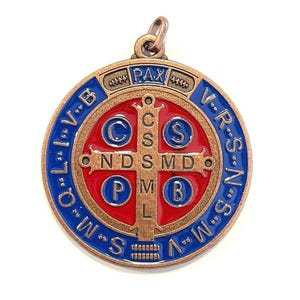 Saint Benedict 2" Medal Exorcism Medalla De San Benito Blessed By Pope