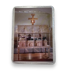 St. Padre Pio Vintage Heilige Karte - Relikt des St. Vaters Pio von Pietrelcina