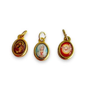 3X Tiny Medaille St. JPII - Johannes Paul II & Papst Franziskus - katholisch - Teile
