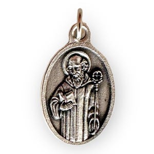 St. Benedict Relic Medal - Catholic Charm - San Benedetto da Norcia