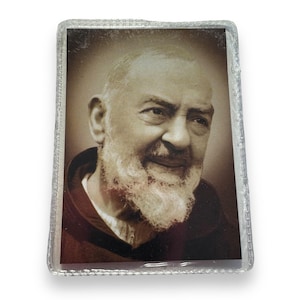St. Padre Pio Vintage Heilige Karte - Relikt des St. Vaters Pio von Pietrelcina