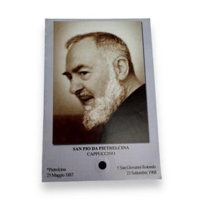 Padre Pio Holy Card - St. Pio vintage Prayer Card