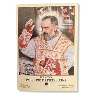 Padre Pio Holy Card - St. Pio vintage Prayer Card