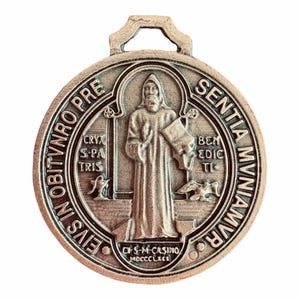 Saint Benedict Big 1.5&quot; Medal Catholic Exorcism Blessed By Pope -San Benito