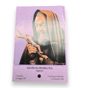 Carte sainte Padre Pio - carte de prière vintage St. Pio