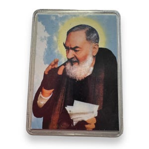 Saint Pio vieille carte de Zazzle.be Liste d'envies Vous avez des idées ? Carte relique vintage de Saint Padre Pio