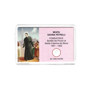 Blessed Savina Petrilli Relic Card ex-indumentis
