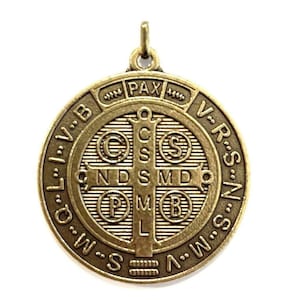 Saint Benedict 2" Medal -Exorcism - Medalla De San Benito Blessed By Pope