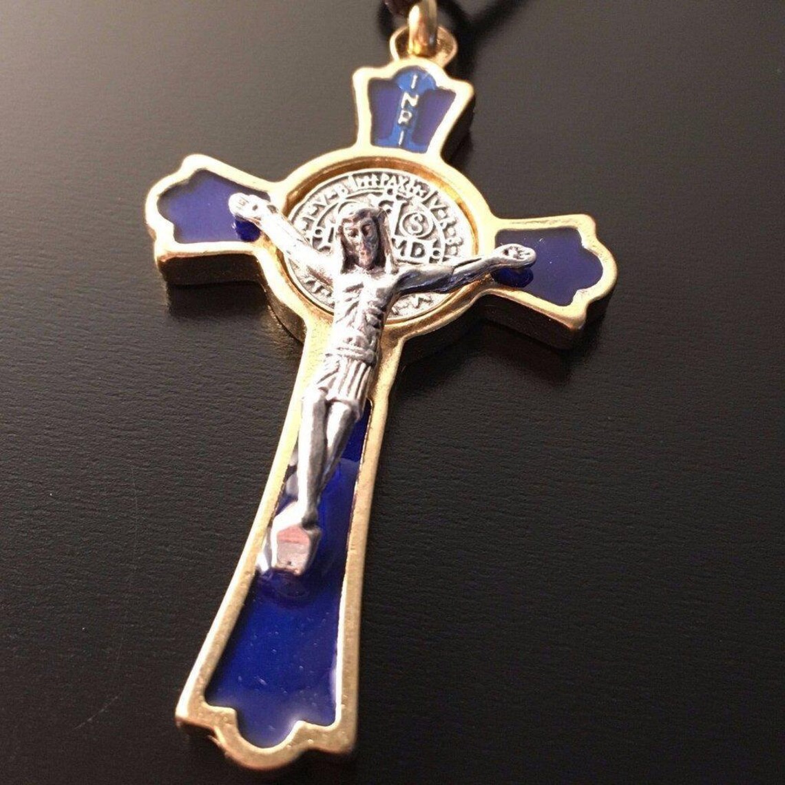 St. Benedict 2 1/4 Crucifix Exorcism Cross Blessed Etsy