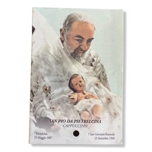 Carte sainte Padre Pio - carte de prière vintage St. Pio