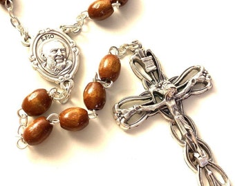 Saint Padre Pio Rosary with Relic - Blessed By Pope Francis