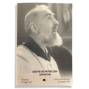 Padre Pio Holy Card - St. Pio vintage Prayer Card
