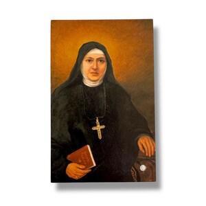 Vintage Heilige Karte von Beata Geltrude Comensoli mit Relikt