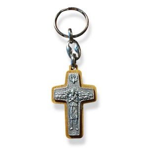 Vedele - Key Ring Pope Francis Pectoral Cross - Crucifix - Blessed By Pope