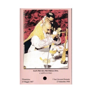 Padre Pio Holy Card - St. Pio vintage Prayer Card