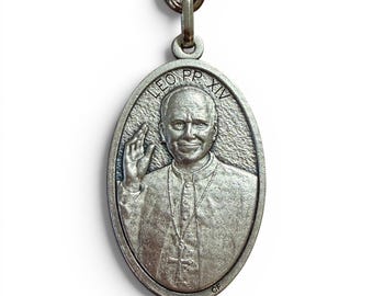 Pope Leo XIV Keyring - Silver Tone - Blessed by Pope Leo XIV
