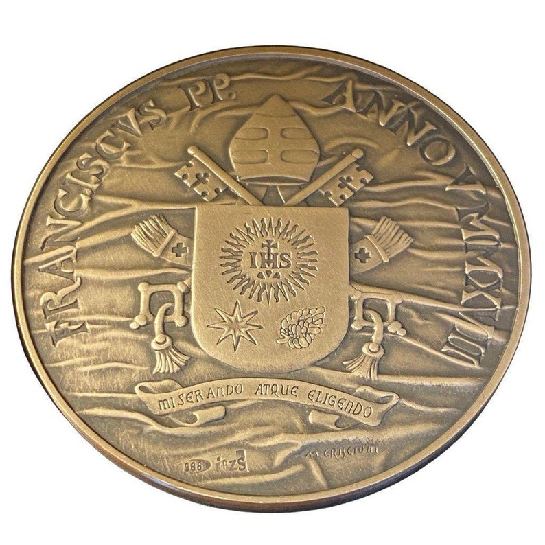 Year 7-2019 Pope Francis Pontificate Mint Bronze Annual Papal ...