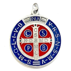 St. Saint Benedict 2" Medal - Exorcism - Medalla Blessed By Pope