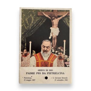Padre Pio Holy Card - St. Pio vintage Prayer Card