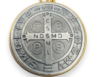1 3/4" Dual Color Medal Pendant -Exorcism - Blessed By Pope