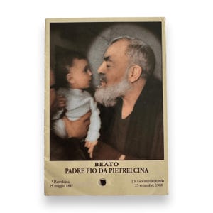 Padre Pio Holy Card - St. Pio vintage Prayer Card