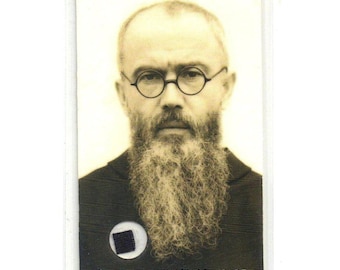 Cartão de Relíquia | Relicário St. Maximilian Maria Kolbe Relic - Estate
