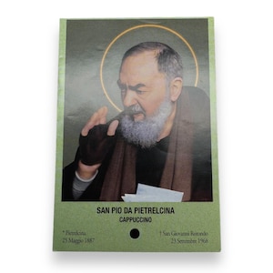 Padre Pio Holy Card - St. Pio vintage Prayer Card