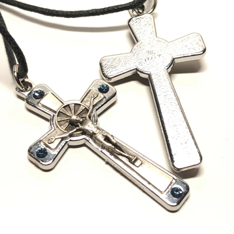 Cross Crucifix Blessed by Pope Confirmation Pendant Etsy