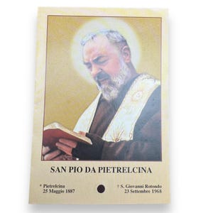 Padre Pio Holy Card - St. Pio vintage Prayer Card