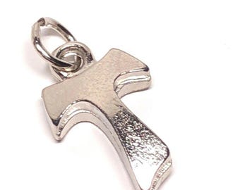 2X Tiny Tau Cross Blessed By Pope Pax Et Bonum Franciscan Crucifix Parts