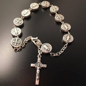 St. Benedict Bracelet - Catholic Exorcism - Medalla San Benito - Blessed