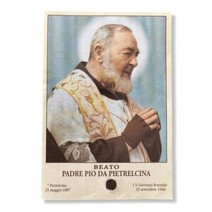 Padre Pio Holy Card - St. Pio vintage Prayer Card