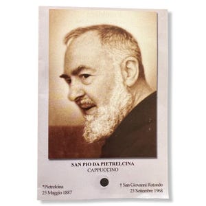 Padre Pio Holy Card - St. Pio vintage Prayer Card
