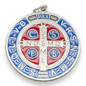 Saint Benedict 1&quot; 1/2 Medal Catholic Exorcism Blessed By Pope