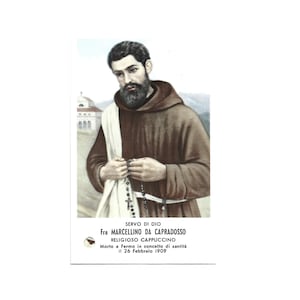 De dienaar van God door Marcellino da Capradosso OFM-relikwiekaart
