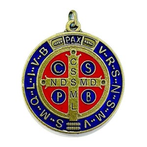 Saint Benedict 2" Medal - Exorcism - Medalla De San Benito Blessed By Pope