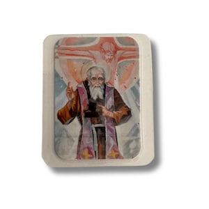 Carte Saint Léopold Mandic avec relique Léopold de Castelnuovo Bogdan Ivan