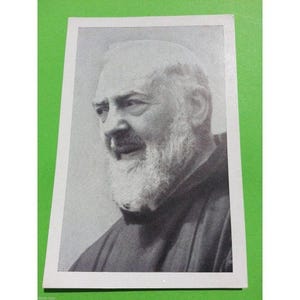 St. Padre Pio Seltene Vintage Photo Heilige Karte - Heiliger Vater Pio Bild - Neu!