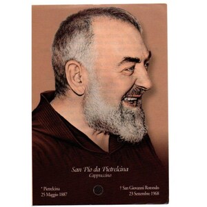 Padre Pio Holy Card - St. Pio vintage Prayer Card