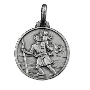 St. Christopher 925 Silver Medal Blessed By Pope - Patron Saint Of Travelers